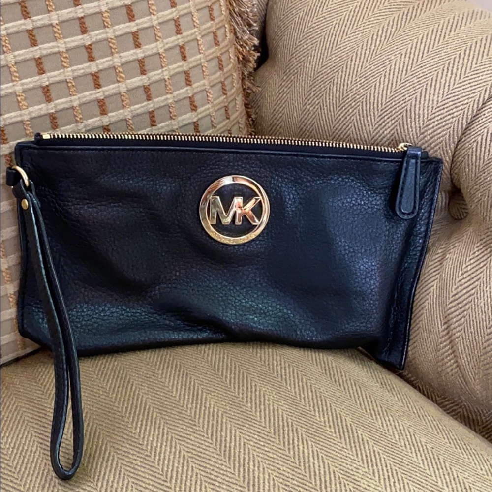 Michael Kors black wristlet